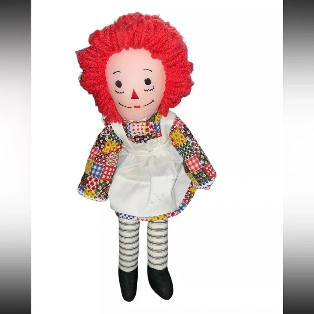 Raggedy Ann Doll  With Pink Body And I Love You Heart On Torso